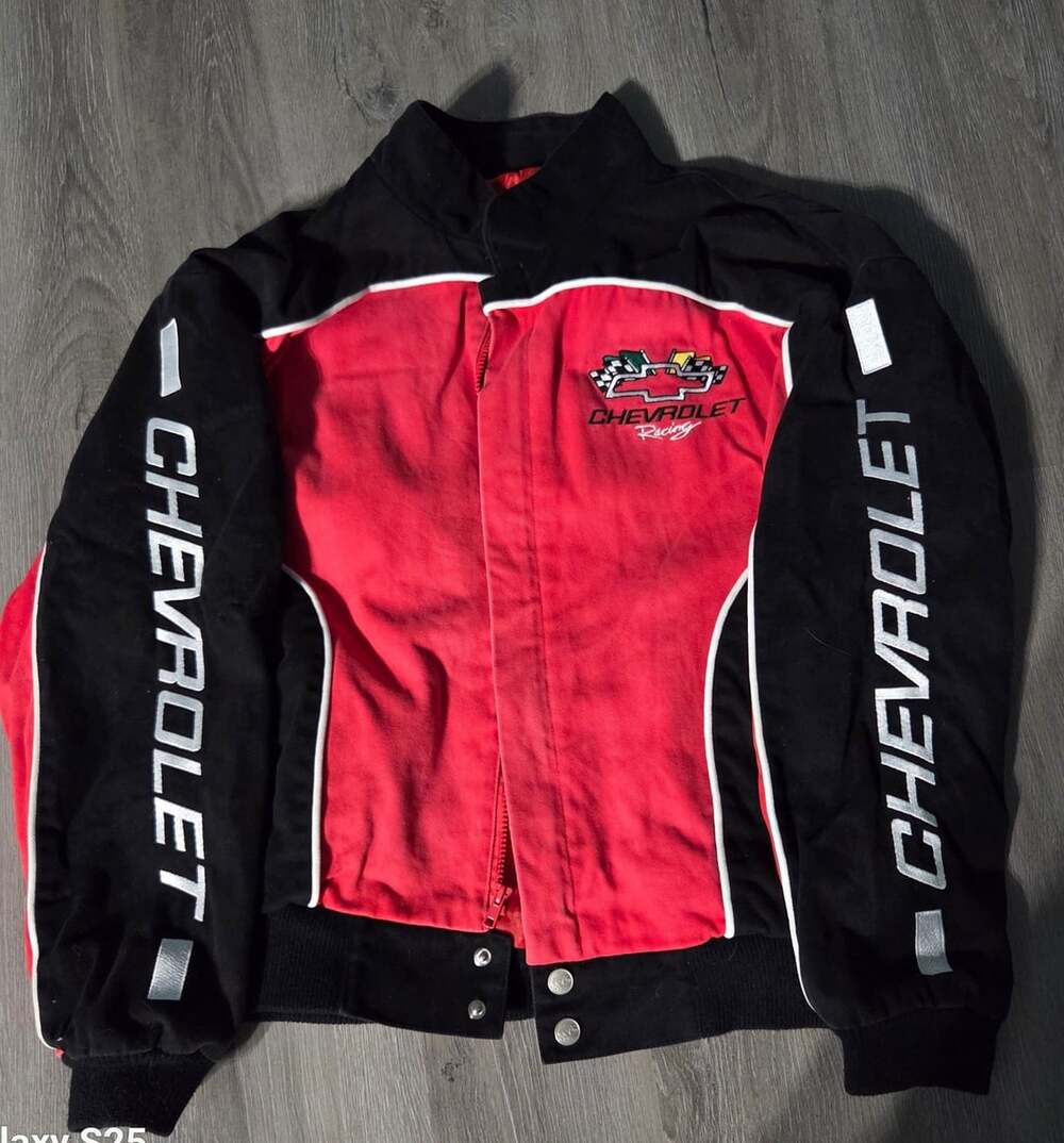 Racing Champions Chevrolet Racing Nascar Jacket Size S Red Black